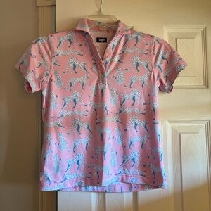Waggle Youth Golf Polo Leopards